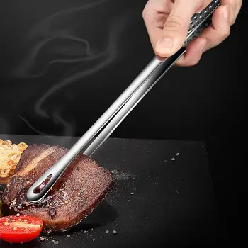 Paslanmaz Çelik Barbekü Maşa Gıda Uzun Saplı Kaymaz Biftek Maşa BARBEKÜ Cımbız Kelepçe Churrasco Cımbız Pişirme Araçları