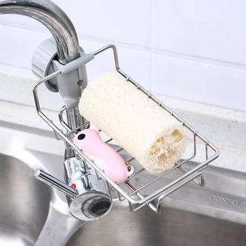 Paslanmaz Çelik Mutfak Musluk bulaşıklık rafı Lavabo Bulaşık Bezi Sünger Tutucu Ayarlanabilir Banyo Sabunu Depolama Raf Ev Aksesuarları