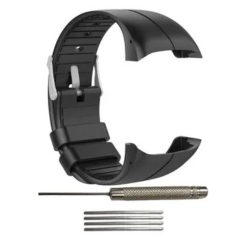 Polar M400 / M430 Silikon Smartwatch Yedek Kayış Resmi Desen Siyah Toka Spor Yedek Bileklik saat kayışı