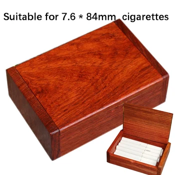 Sandal ağacı Sigara Durumda Flap 84mm 94mm Uzun katı ahşap Sigara Kutusu Sıradan ince Sigara saklama kutusu