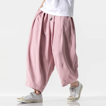 Streetwear Erkek harem pantolon Japon Tarzı Erkekler günlük pantolon 2020 Yeni Büyük Boy koşu pantolonları Erkek Moda Severler Pantolon M-5XL