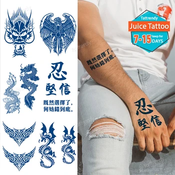 Suyu Kalıcı Mürekkep Dövmeler Vücut Sanatı Su Geçirmez Geçici Dövme Etiket Çin Totem Dövme Kol Sahte Kanatları Melek Aşk Dövme Kadın