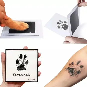 Süper Büyük Pet Köpek Kedi Bebek Handprint veya Ayak İzi Temassız Damga Ped 100 % toksik Olmayan ve Karışıklık-ücretsiz Köpekler Accessoires