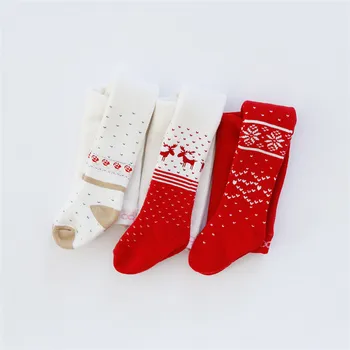 Tonytaobaby Yeni Kış Kız Yılbaşı Kırmızı Çocuk Külotlu Çorap