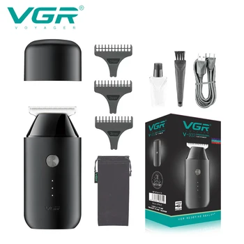 VGR Kesme Bıçağı USB Akülü Elektrikli Seyahat Mini Şekillendirici Düzeltici erkek Sakal Düzeltici erkek Tek Bıçak Saç Kesme Makinesi V-932