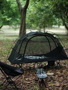 Vidalido Tek Kişi Açık kamp yatağı Çadır Hafif ve Kullanışlı Net Anti-sivrisinek Taşınabilir Alüminyum Alaşımlı Kutup İç