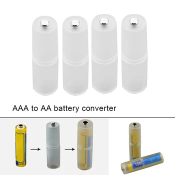Yeni Sıcak 4 adet AAA AA Boyutu Pil Dönüştürücü Adaptör Piller Tutucu Dayanıklı Kılıf Switcher