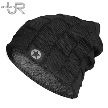Yeni Unisex Polar Astarlı Bere Şapka Örgü Yün Sıcak Kış Şapka Kalın Yumuşak Streç Şapka Erkekler Ve Kadınlar İçin Moda Skullies ve Bere