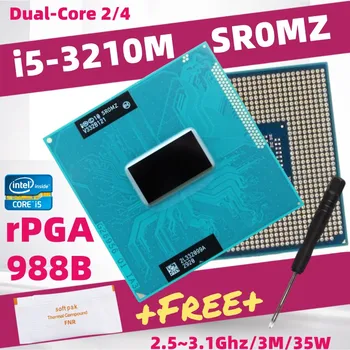  Çekirdek ı5 3210M SR0MZ Çift Çekirdekli dizüstü bilgisayar CPU Soketi G2 PGA988B HM75 HM76 HM77 QM77 QS77 İşlemci