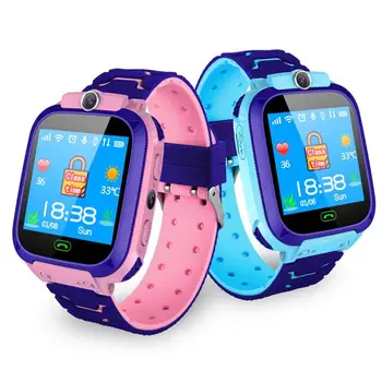 Çocuk SOS Telefon Görüşmesi akıllı saat IP67 Su Geçirmez Çocuklar İzle GPS Bulucu İzci ios için akıllı saat Android Erkek kız çocuk saati