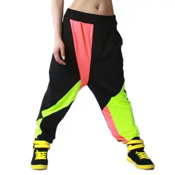 Çocuklar Yetişkin Marka Bahar Yaz Sweatpants Giymek Ince Renkli Patchwork Panelli Caz Pantolon Harem Hip Hop Dans Pantolon