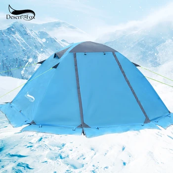 Çöl ve Tilki Kış Çadırı Kar Etek 2 Kişi Alüminyum çadır demiri Hafif Sırt Çantasıyla Çadır Yürüyüş Tırmanma için Kar Hava