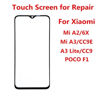 Ön Cam İçin Xiaomi mi mi A2 A3 Lite Poco F1 6X Dokunmatik Ekran lcd ekran Dış Panel Kapak Lens Onarım Parçaları Değiştirin