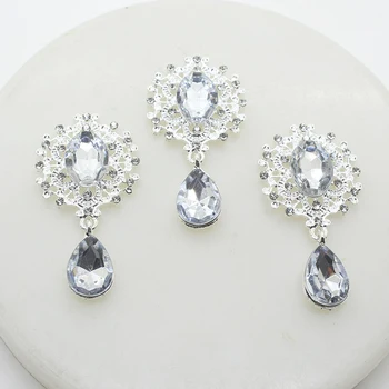 10 parça / 45 * 20mm Kristal Akrilik Düğmeler, Düğün İçin kullanılan, tatil Dekorasyon Düğmeleri, vb. DIY El Sanatları Giyim Aksesuarları